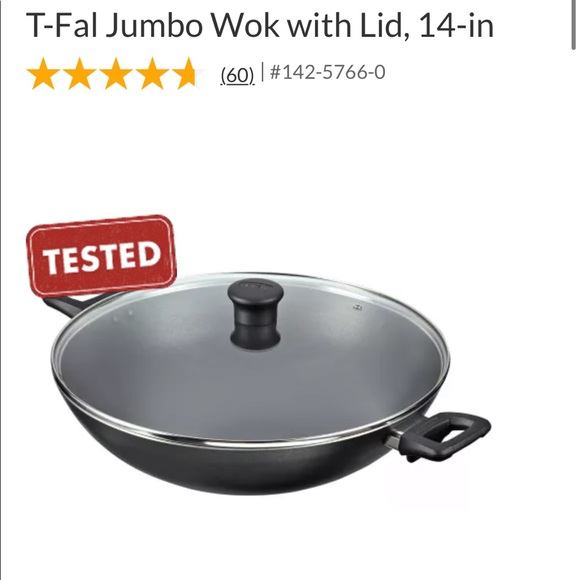 T-Fal Jumbo Wok with Lid -14 inch - Picture 8 of 8
